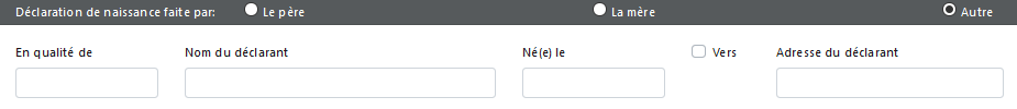 Ecran saisie déclarant