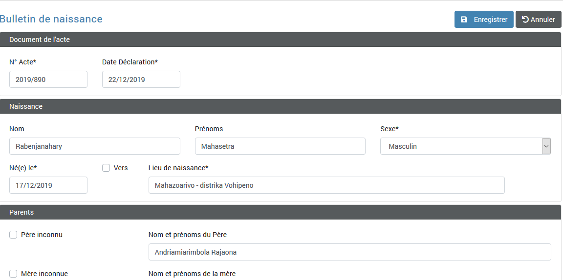 Fiche bulletin