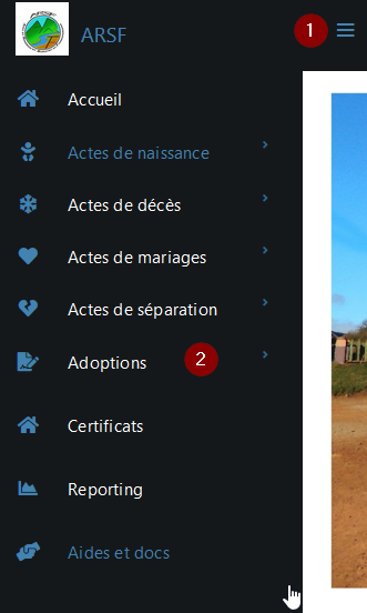 Menu Gauche